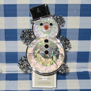 BBW White Barn Wallflowers Crystal Snowman Fragrance Nightlight Plug NEW